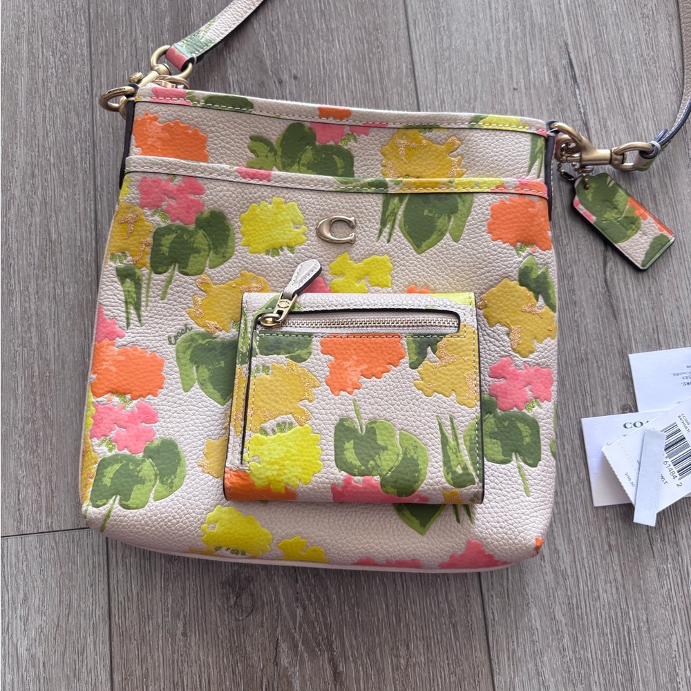 Coach Floral Leather Crossbody & Wallet